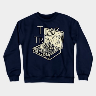 Time (to) Travel - Surrealistic Traveller Artwork Crewneck Sweatshirt